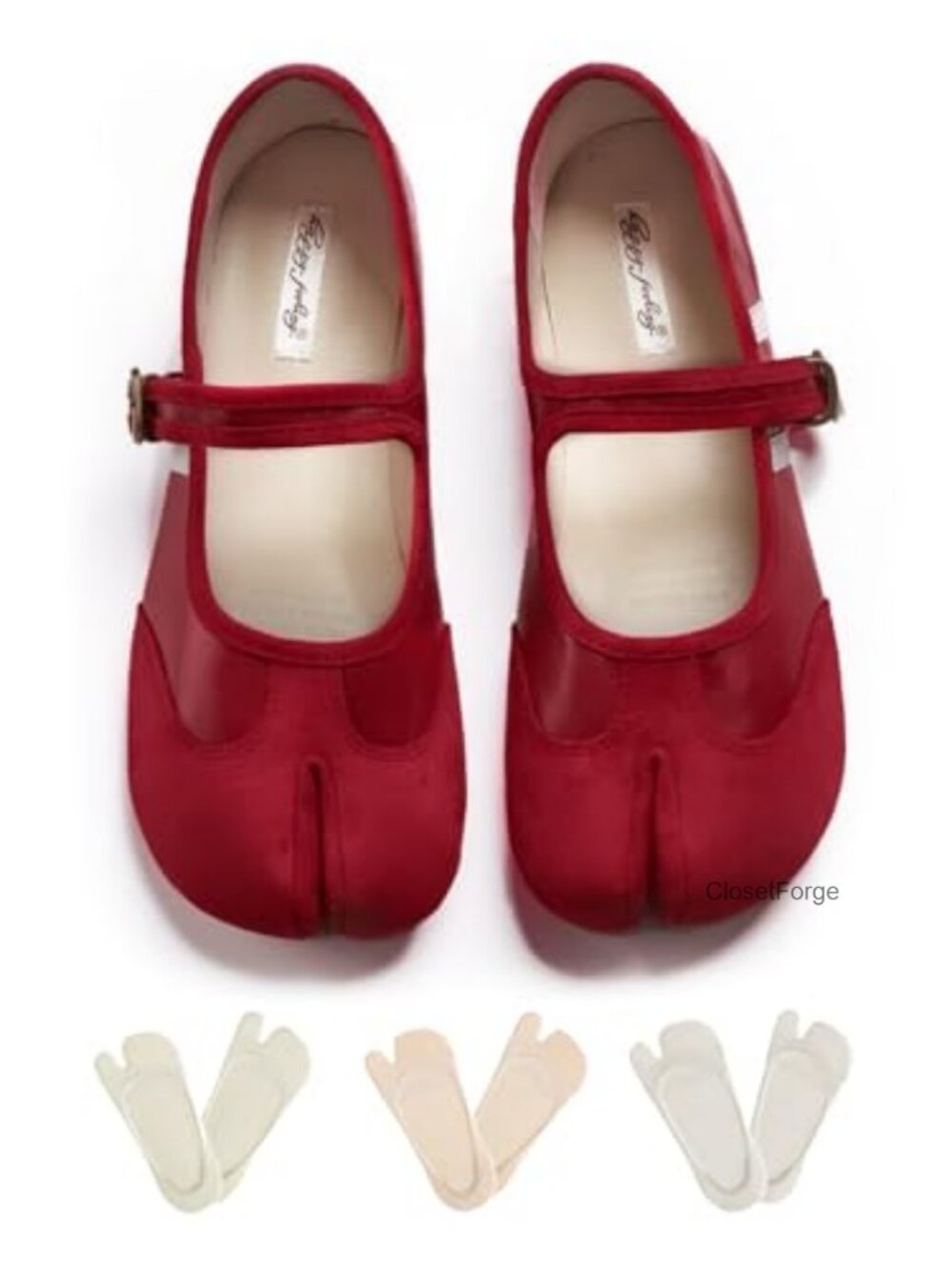 Geerta Tabi Mary Janes Women's Flats Shoes Orthopedic Split Toe Low Top Cute